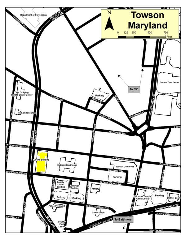 Map of Towson