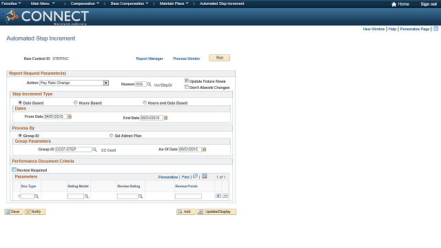 Screen image of this step