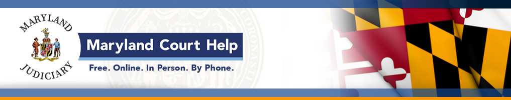 court help center banner with logo and flag
