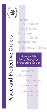 how to file for a peace or protective order brochure