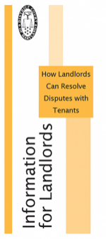 how landlords can resolve disputes with tenants brochure