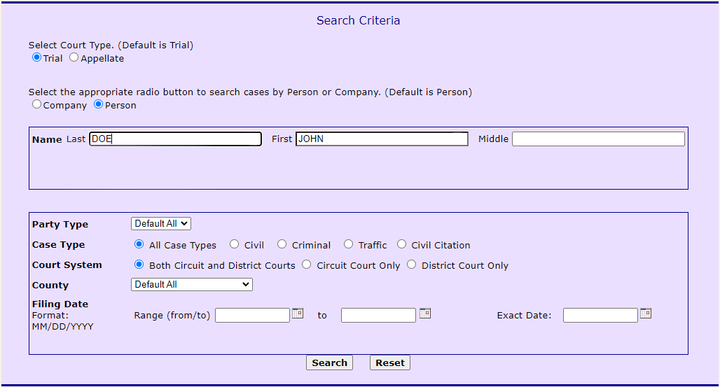 Case Search - Frequently Asked Questions | Maryland Courts