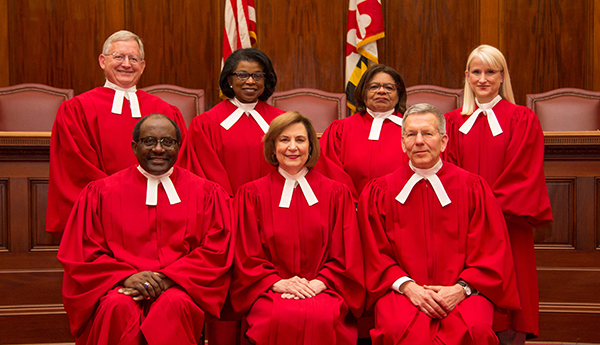 Group Photo of the Judges of the Maryland Court of Appeals