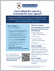 Transcript Assistance Flyer image