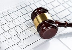 keyboard and gavel image