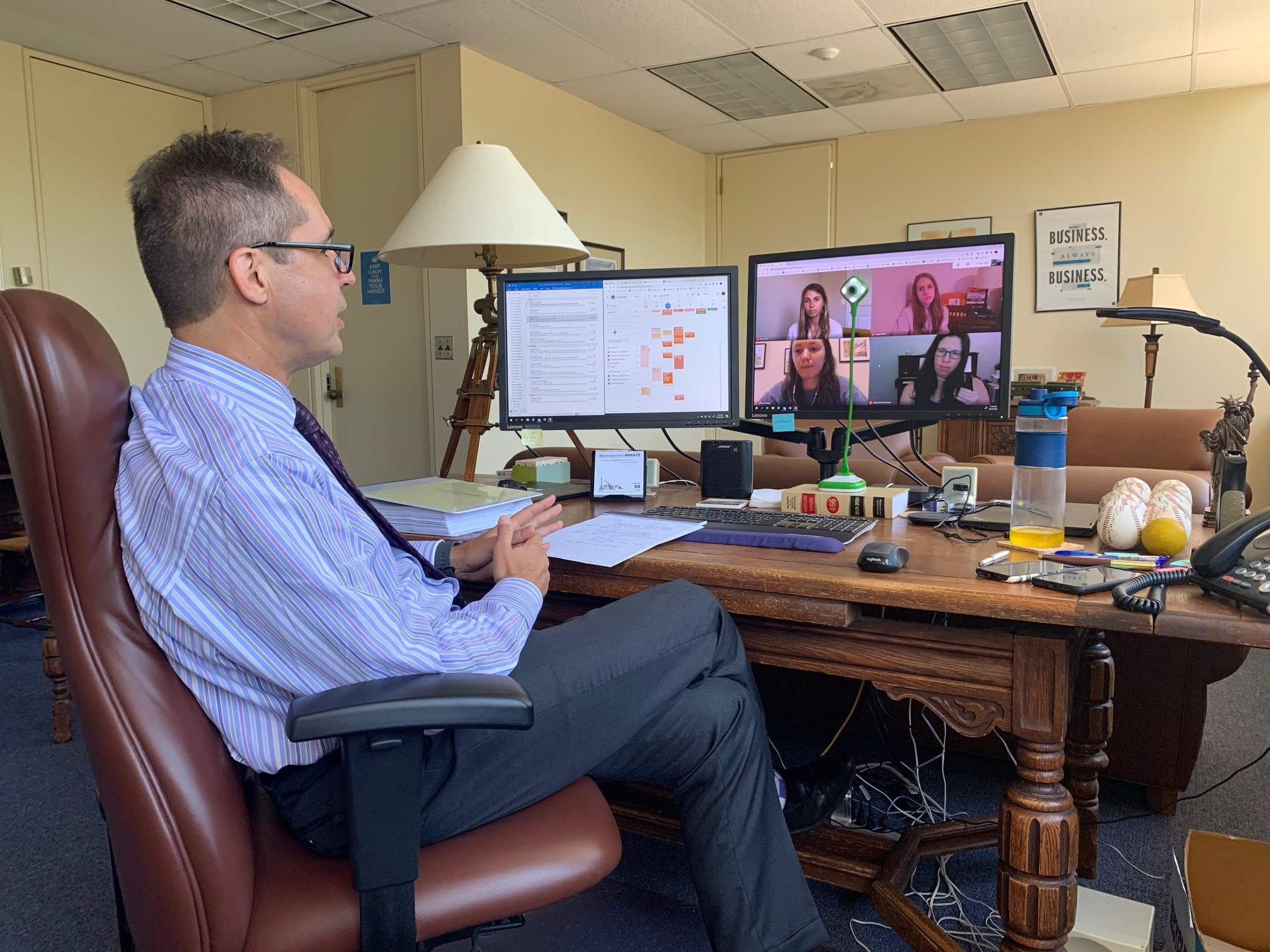 Maryland Court of Special Appeals Judge Douglas Nazarian on a Zoom meeting