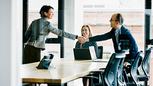 meeting in a conference room