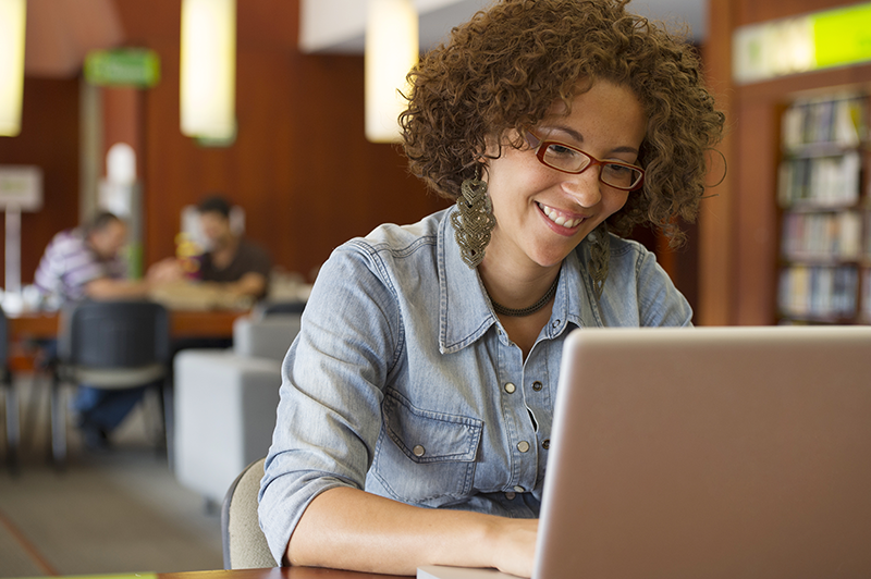 woman working at computer